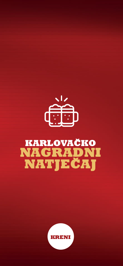 Karlovačko contest - first screen